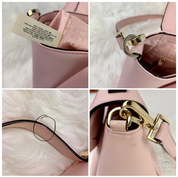 Kate Spade Structured Light Pink Bag Gold Accents - Picture 8 of 8